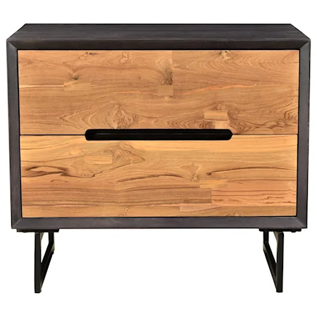 Contemporary 2-Drawer Nightstand